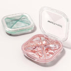 1 Pack Small Pink Pill Organizer, 4 Compartments, Compact Stylish Cute Travel - Image 2
