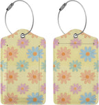 Flowers Leather Luggage Tag - Image 3