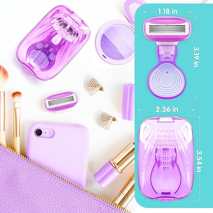 DreamGenius Travel Razors for Women Include 1 Handle and 5 Cartridges, Extra - Image 8