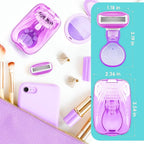 DreamGenius Travel Razors for Women Include 1 Handle and 5 Cartridges, Extra - Image 8