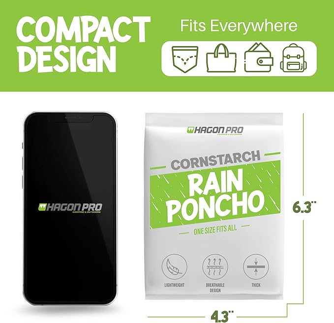 Hagon PRO Disposable Rain Ponchos - Image 6