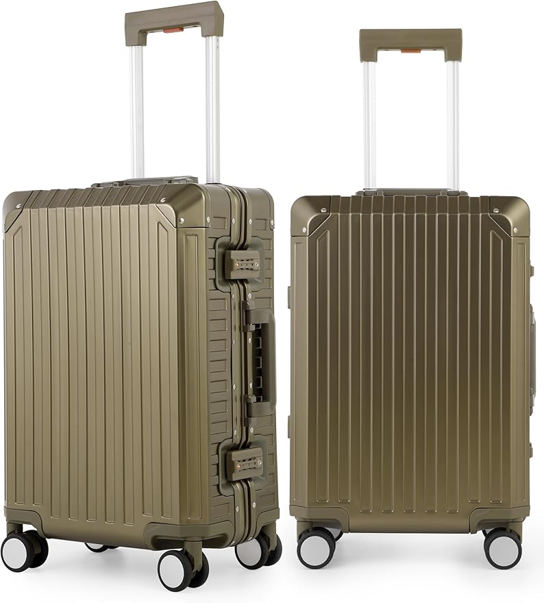 Mvst Luggage Premium All Aluminum Magnesium Carry On 20'' Lightweight Metal by KANGSHILU