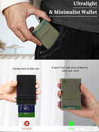 Slim Wallet for Men, Pop Up Credit Card Wallet Aluminum Minimalist RFID - Image 3