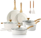 SENSARTE Nonstick Ceramic Cookware Set 16-Piece, Healthy Pots and Pans Set by SENSARTE
