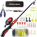 Urban Deco Kids Fishing Pole Set Portable Telescopic Kids Fishing Rod and Reel by UrbanDeco