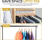 50 Pack New Premium Quality Velvet Hangers Ultra Thin Non Slip Adult Felt Space - Image 6