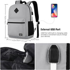 17 Inch Unisex School Backpack, Classic Bookbag Adults and Teens Schoolbag - Image 7