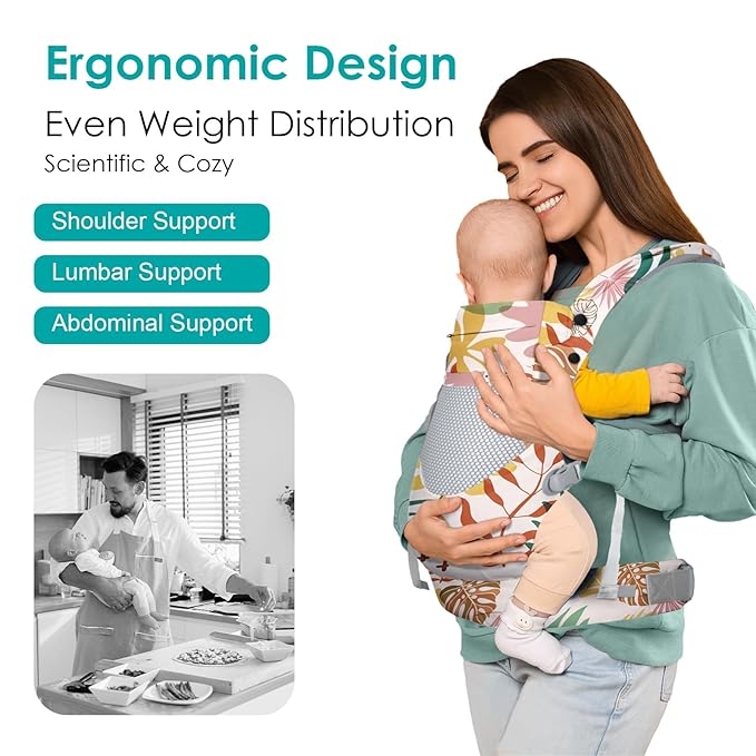 Newborn Baby Front Carrier Backpack, Toddler Baby Body Carrier, 7-66 Lbs - Image 2