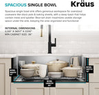 Kraus KHU100-32 Standart PRO 16 Gauge Undermount Single Bowl Stainless Steel - Image 7