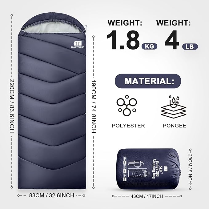 Sleeping Bags for Adults Cold Weather, Waterproof, Lightweight Camping Sleeping - Image 2