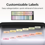 Sooez 13 Pocket Accordion File Organizer, Zipper Expanding File Folder Organizer - Image 5
