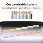 Sooez 13 Pocket Accordion File Organizer, Zipper Expanding File Folder Organizer - Image 5