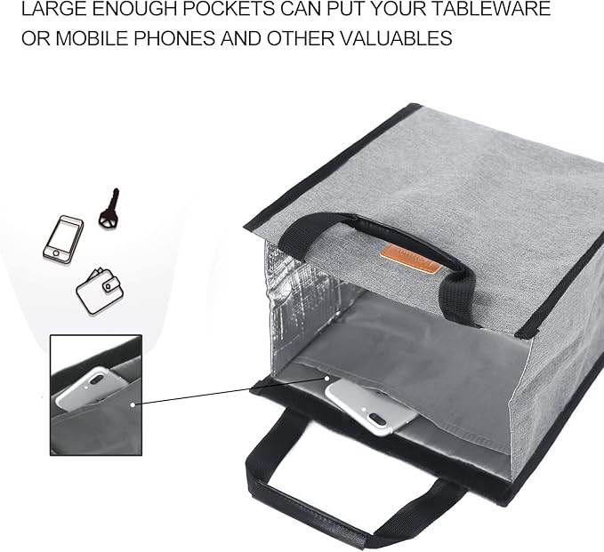 Lunch Bags for Women Insulated Reusable Lunch Tote - Image 6