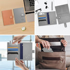 Genuine Leather Passport Holder, RFID Blocking Travel Wallet - Image 6