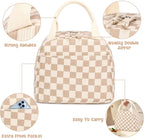 Bluboon Lunch Bag for Women Men Cute Corduroy Lunch Tote Bags Reusable - Image 3