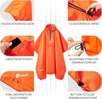PTEROMY Hooded Rain Poncho for Adult - Image 6