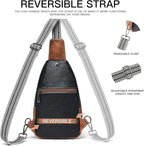 7L Sling Bag for Women Men Leather Small Sling Backpack Daypack Anti Theft - Image 7