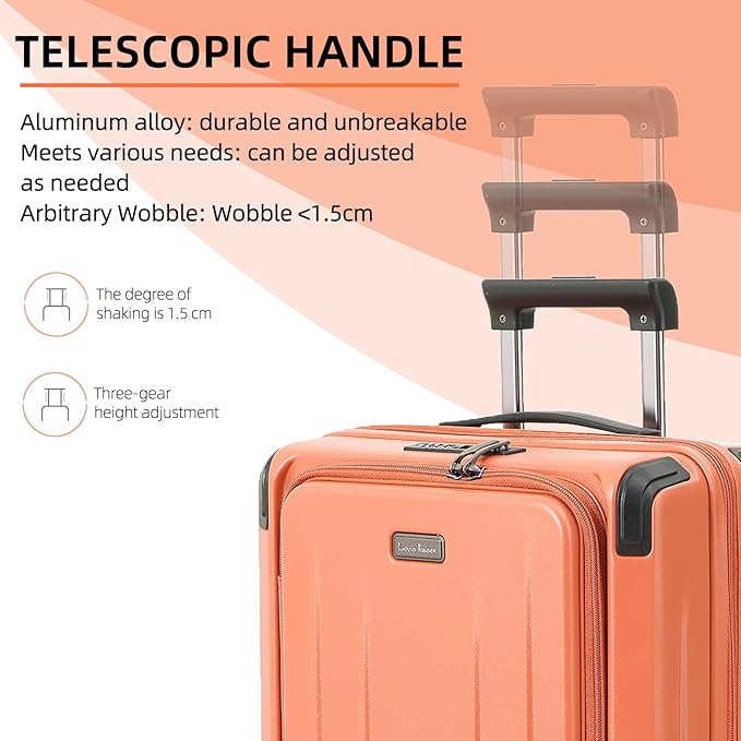 Carry On Luggage, 20Inch & 29 Inch Top Opening Airline Approved ABS+PC Hard - Image 6
