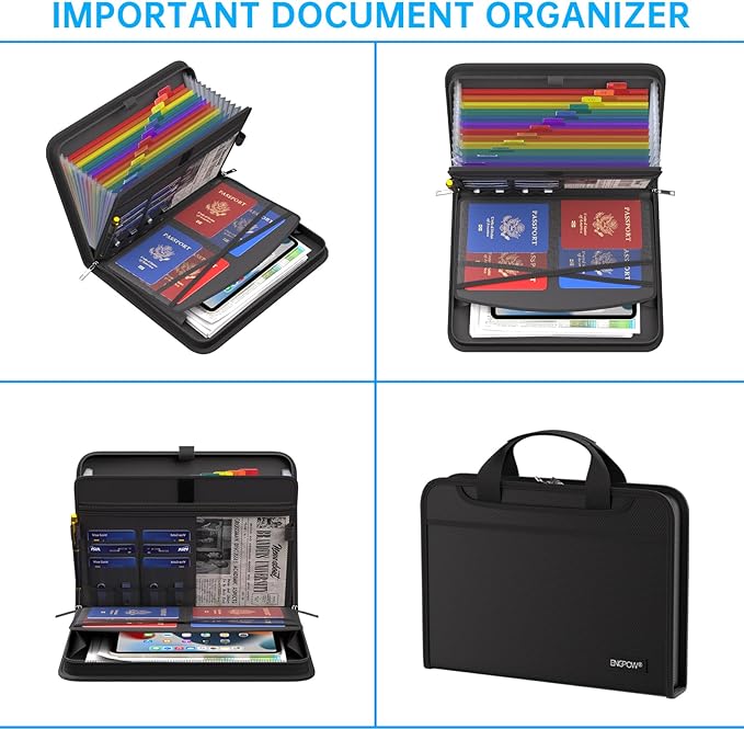 ENGPOW Accordion File Organizer, Fireproof Expanding File Folder - Image 4