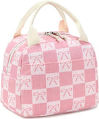 Bluboon Lunch Bag for Women Men Cute Corduroy Lunch Tote Bags Reusable - Image 8