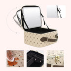 Travel Makeup Bag With 360° rotating LED Mirror, Waterproof cosmetic organizer - Image 5