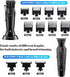 KEMEI Professional Hair Clipper, Hair Trimmer, Beard Shaver Set for Men, Electric Cordless Barber Clipper Beard Trimmer, Rechargeable Fade Clipper Haircutting Kit, KM-2299, KM-2296, KM-1102