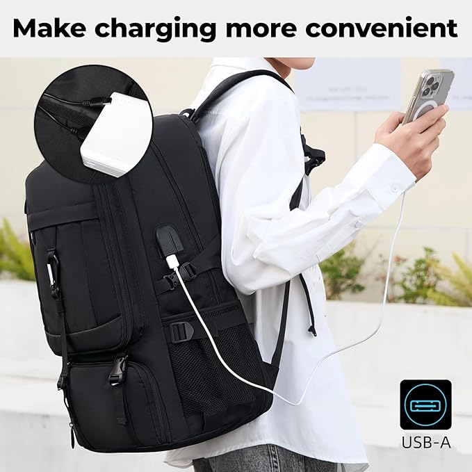 17.3 Inch gym backpack with shoe compartment, 50L Multiple Compartments - Image 8
