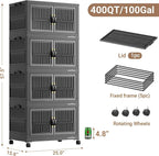 BROVIEW 400Qt Stackable Storage Bins - Image 2