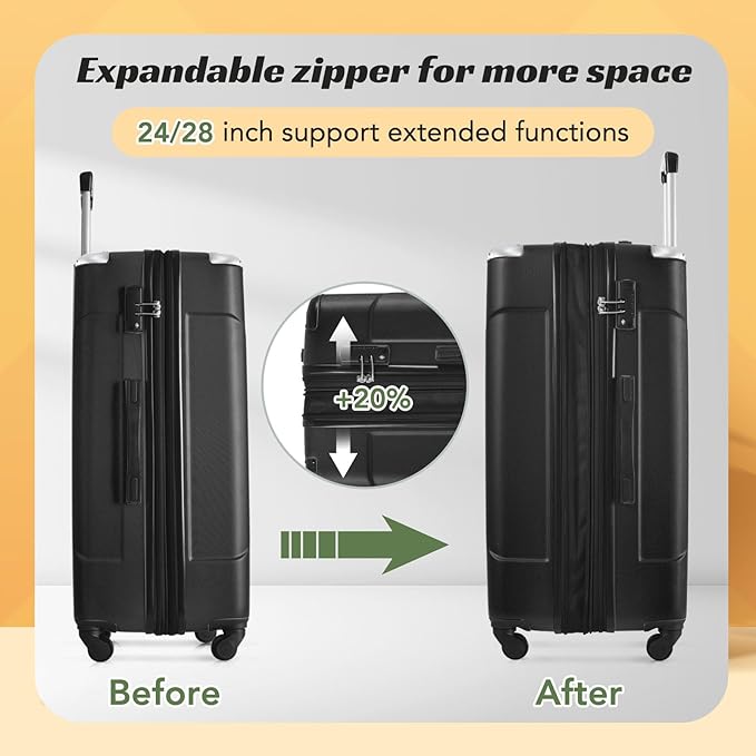 Merax 28 Inch Checked-Large Luggage - Image 4