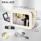 Prite Clear Makeup Bag Cosmetic Organizer Case Waterproof Travel Toiletry Bag - Image 3