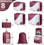 8 Set Packing Cubes for Travel, Gifts for Women Mom, Anti-Tearing Suitcase - Image 2