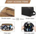 BAGSMART Toiletry Bag for Men, Canvas Travel Toiletry Organizer Dopp Kit - Image 4