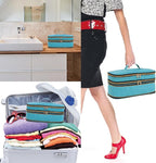Hair Dryer Travel Carrying Case, Curling Iron Storage Bag, Slim Expandable Handheld Dual-Layer Travel Storage Bag for Dryer/Hair Tool Organizer/Style Organizer