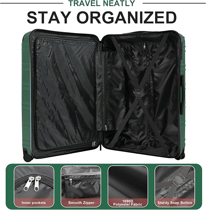 Luggage Sets 4 Piece, ABS PC Lightweight Suitcases - Image 5