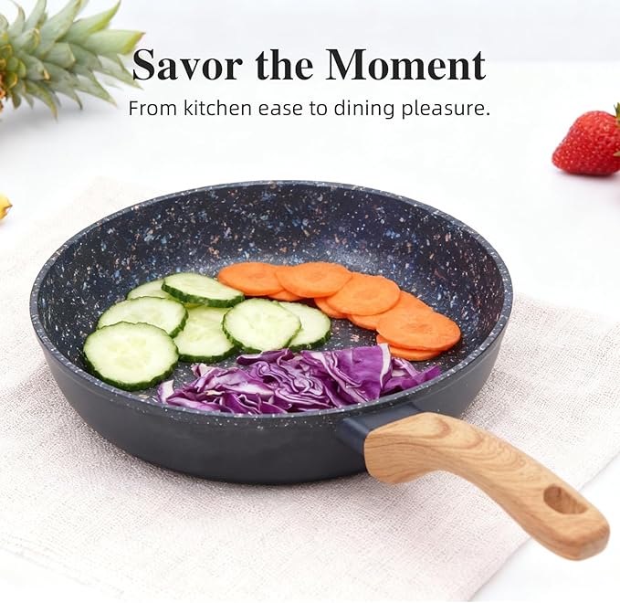 Nonstick Cookware Set, 2-Piece Non-Toxic Coated 10.25 Inch Frying Pan & Saucepan - Image 5