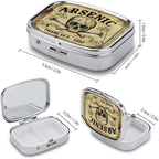 Metal 2 Compartment Pill Organizer Travel Friendly Portable Compact Pill Box - Image 2