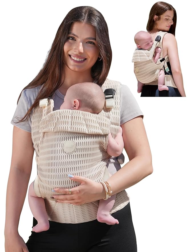 Grownsy Baby Carrier Newborn to Toddler, Ergonomic & Cozy Wraps by GROWNSY