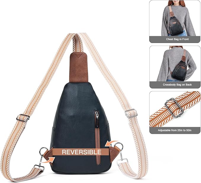 Crossbody Sling Bag for Women Men Anti Theft Cross Body Fanny Pack Belt Bag - Image 5