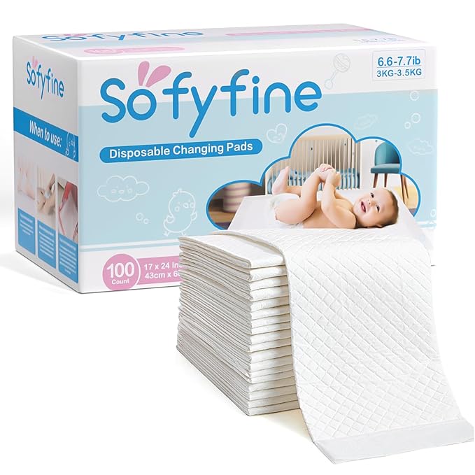 100 Count Disposable Changing Pads by SOFYFINE