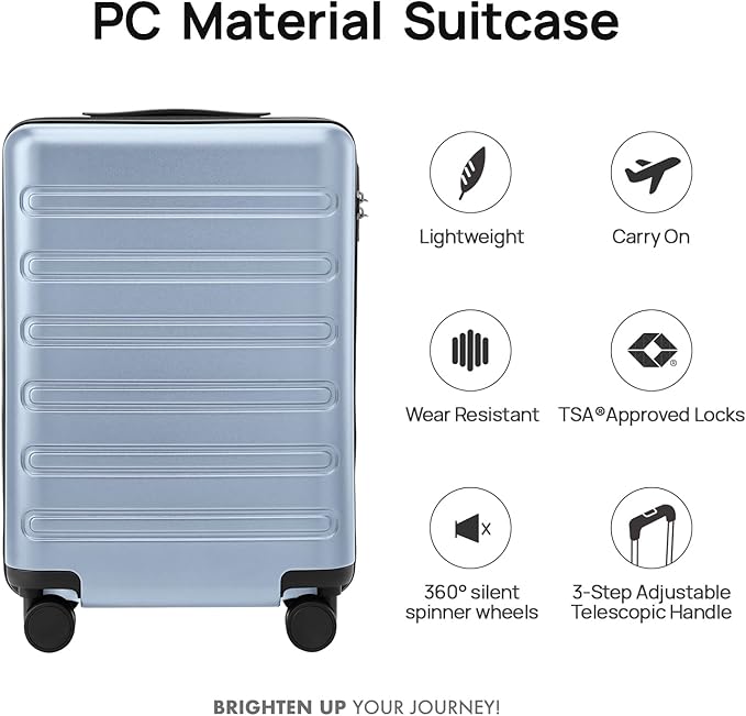 Carry on Luggage 22 X 14 X 9 Airline Approved, 20 Inch Luggage - Image 4