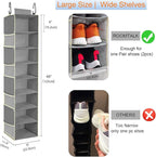 2 Pack Large-Sized Hanging Shoe Organizer 8-Shelf, Hanging Closet Organizer - Image 3
