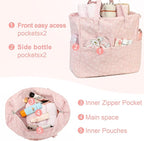 LEDAOU Large Beach Tote Bag Women Waterproof Sandproof Zipper Beach Tote Bag - Image 4