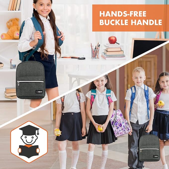 opux Lunch Box for Girls Boys Kids, Insulated Leakproof Lunch Bag, Reusable - Image 8