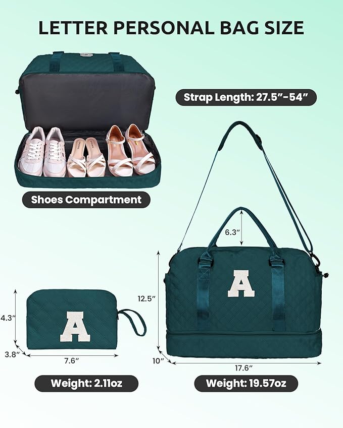 Womens Birthday Gift, Birthday Gift-Initial Travel Bag - Image 3