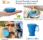 GUANCI Silicone Collapsible Travel Cup Set Silicone Folding Camping Cup - Image 3