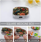 Metal 2 Compartment Pill Organizer Travel Friendly Portable Compact Pill Box - Image 4