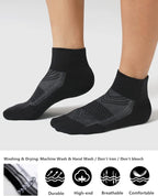 CS CELERSPORT 6 Pairs Women's Running Ankle Socks Athletic Sport Socks Cushioned - Image 3