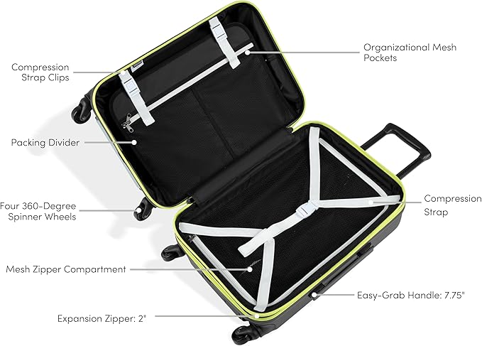 Sherpani Meridian, 22 Inch Carry On Luggage Airline Approved, Rolling Hardside - Image 5