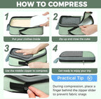 BAGAIL 4 Set/6 Set/8 Set Compression Packing Cubes Travel Accessories - Image 4