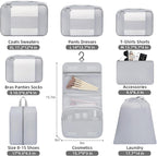 BAGAIL 6 Set/8 Set/10 Set Packing Cubes Various Sizes Packing Organizer - Image 7